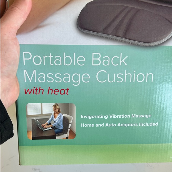 Homedics Gray Portable Back Massage Cushion with Heat - Picture 2 of 4